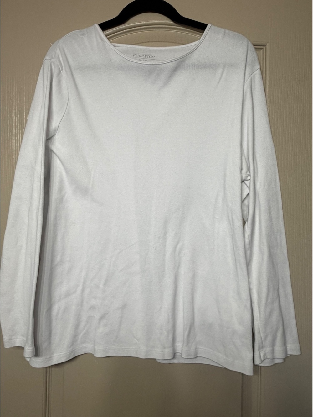 Women’s Pendleton White Long Sleeve Crew Neck Shirt XL